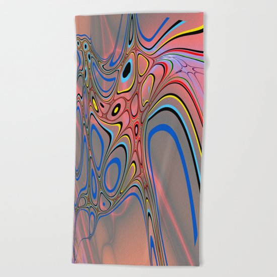 red ways II Beach Towel