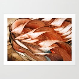Njord Art Print | Abstract, Swirls, Pattern, Beige, Textured, Acrylic, Feathers, Trendy, Vintage, Painting 
