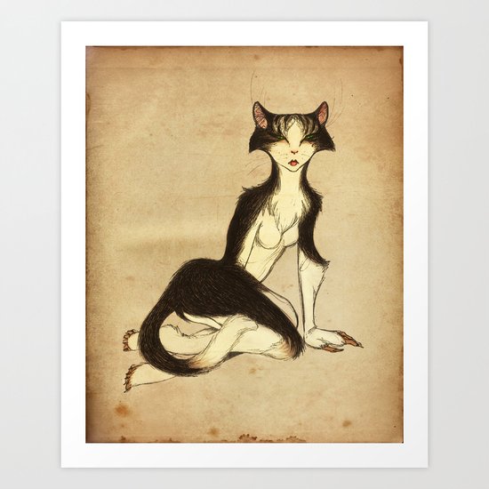 Miss Puss Art Print