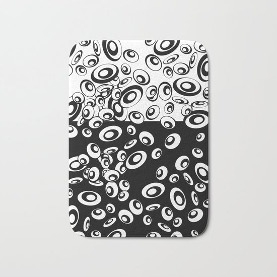Black and White Only 2 Bath Mat