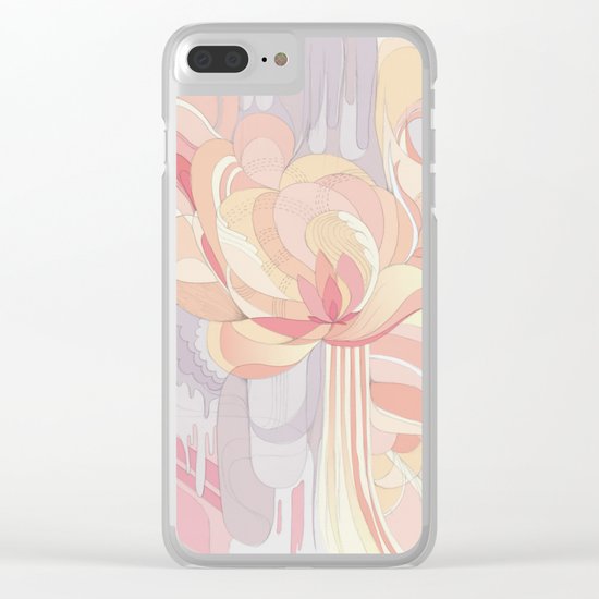 Floral Drip Clear iPhone Case