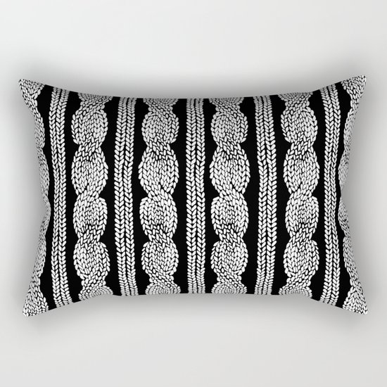 Cable Row B Rectangular Pillow