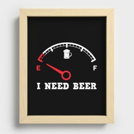 I Need Beer Funny Recessed Framed Print
