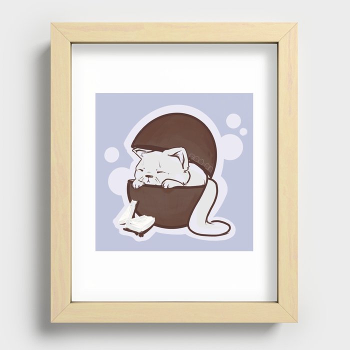 coco cat Recessed Framed Print