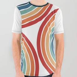Colorful retro style circles All Over Graphic Tee