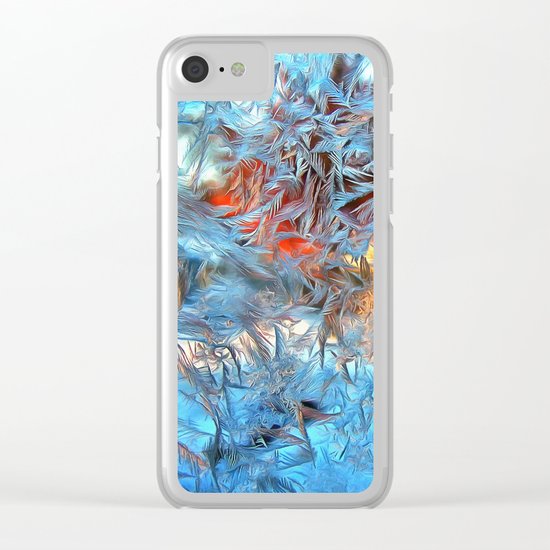 Frozen window Clear iPhone Case