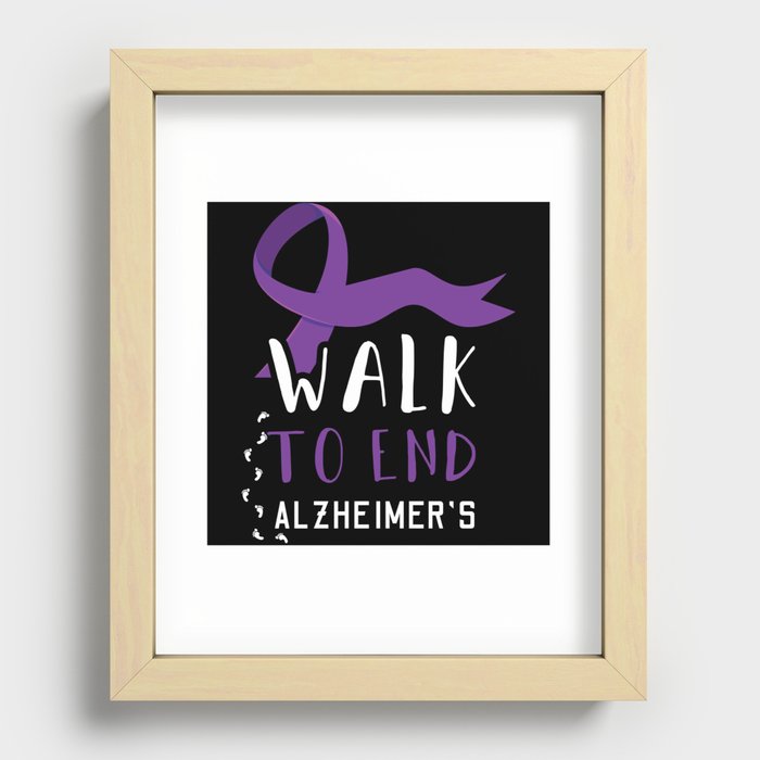Walk To End Alzheimer Alzheimer's Awareness Recessed Framed Print