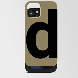 letter D (Black & Sand) iPhone Card Case