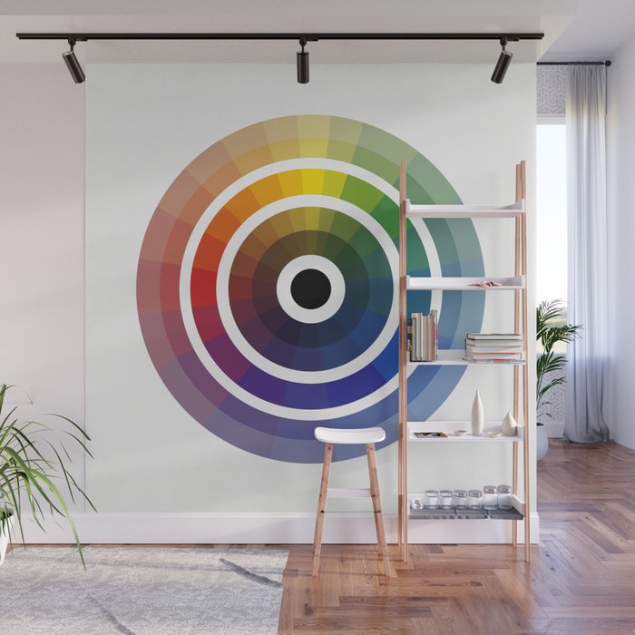 Re-make of color wheel from The Color of Life by Arthur G. Abbott, 1947 (interpretation, no text) Wall Mural