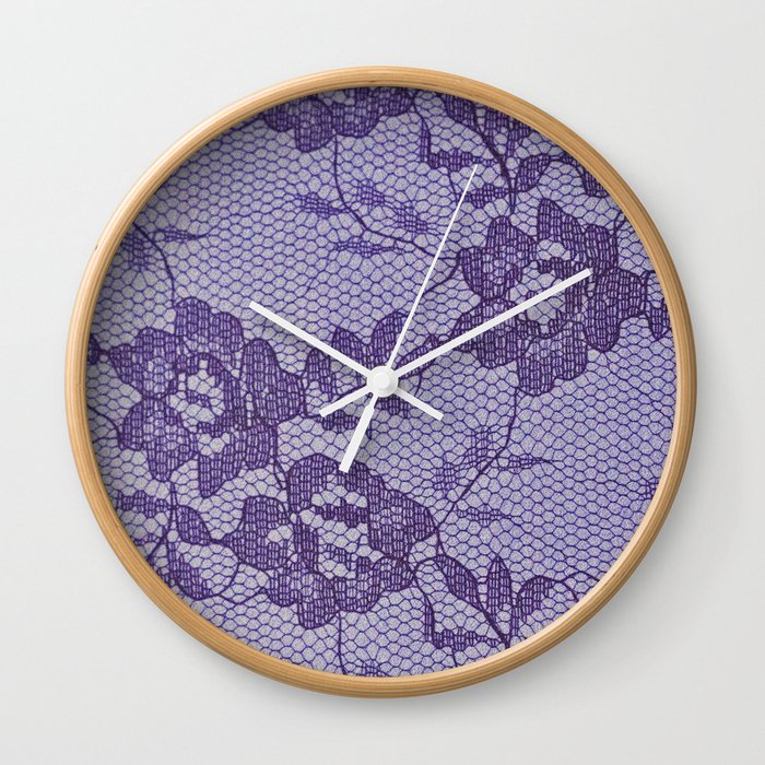 Purple lace Wall Clock