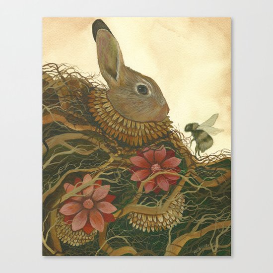 The Rabbit and the Bee Canvas Print