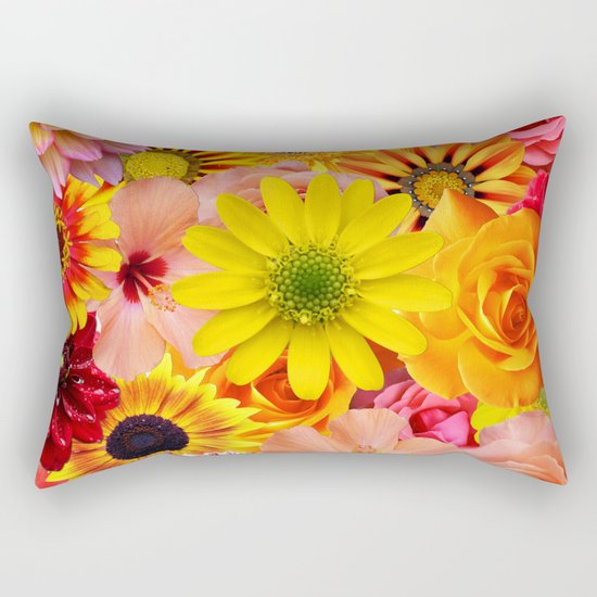 ORANGE FLOWERS Rectangular Pillow