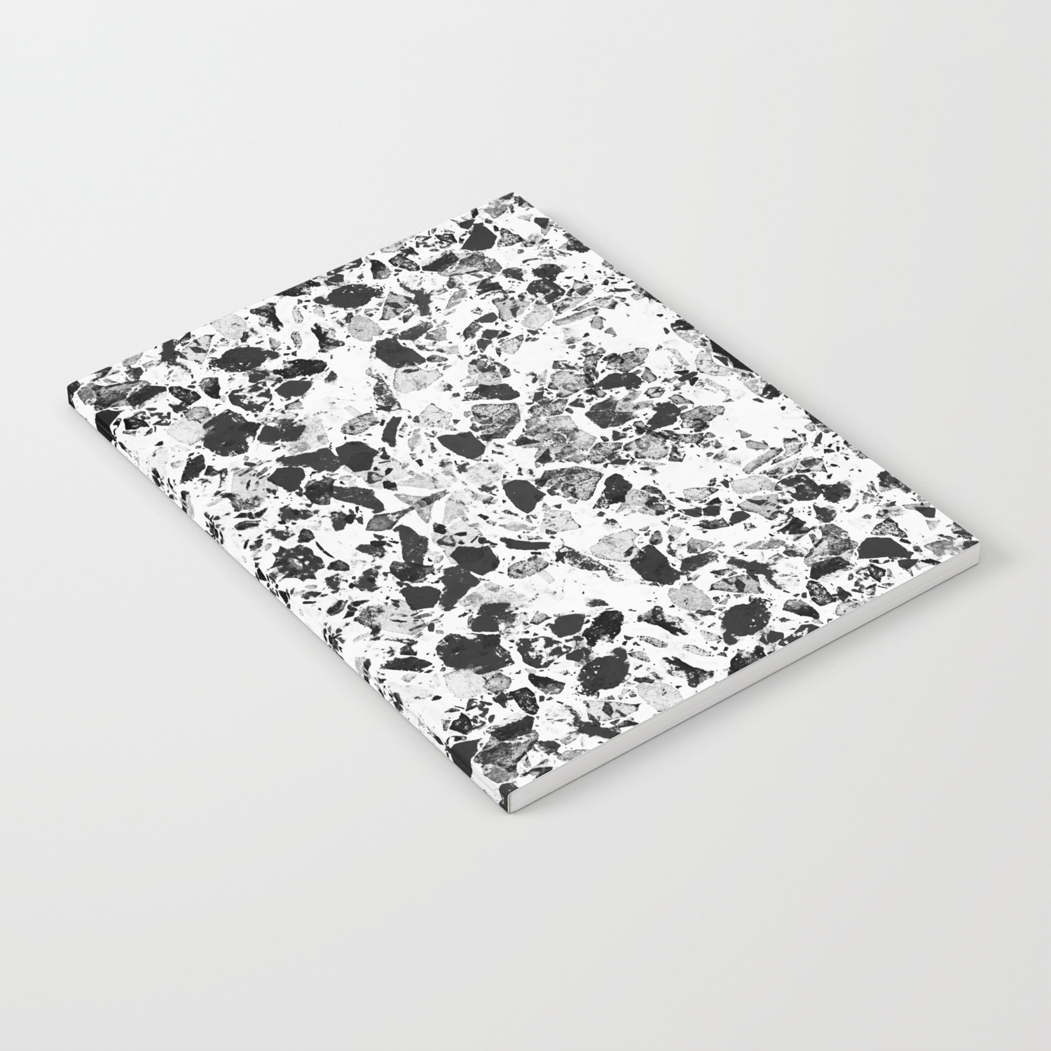 Beautiful Black And White Terrazzo Tile Notebook By Dominiquevari Beautiful Black And White Terrazzo Tile Notebook