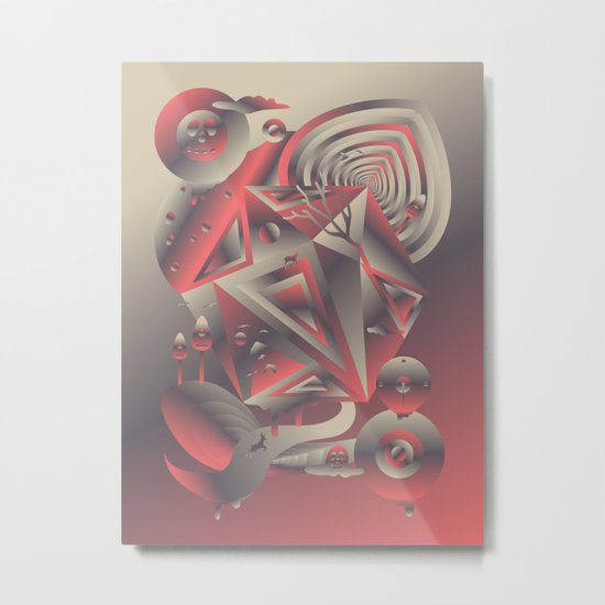 Geometromorphic Consciousness Metal Print
