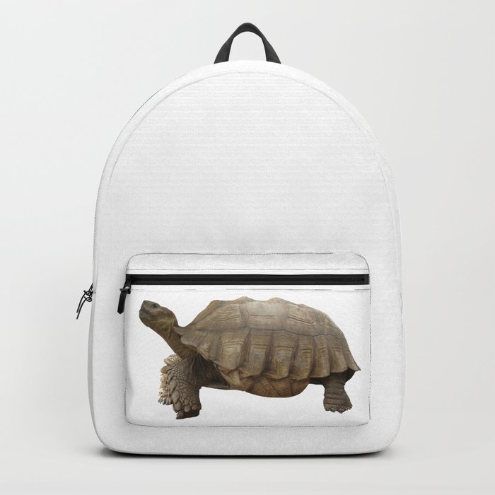 Sulcata Tortoise side view Backpack by misimichu Society6