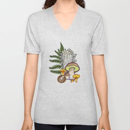 mushroom forest V Neck T Shirt