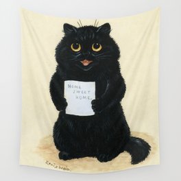 Home Sweet Home Cat - Louis Wain Wall Tapestry