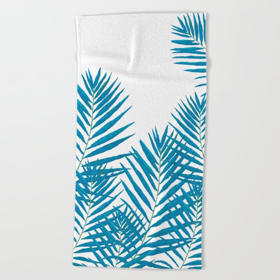 Fern Blue Beach Towel