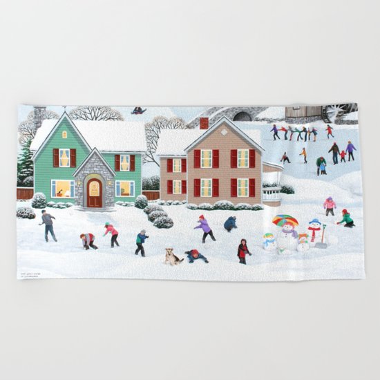 Once Upon a Winter Beach Towel