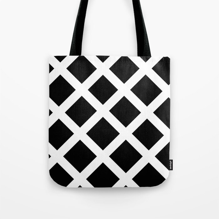 Rhombus Black & White Tote Bag