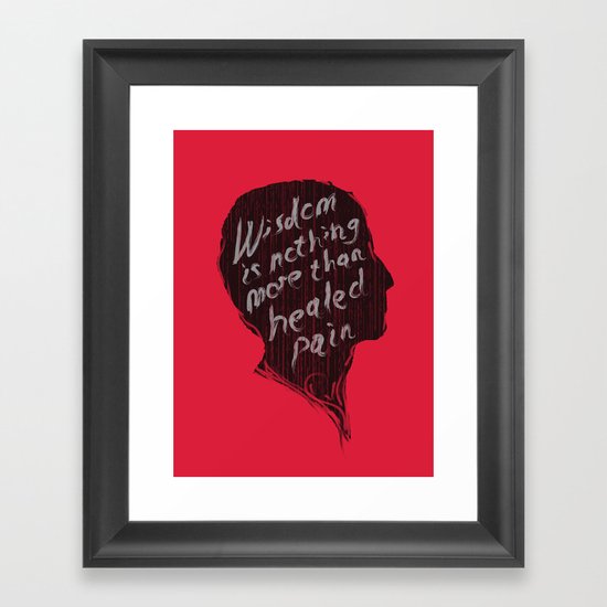 Words of wisdom Framed Art Print