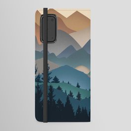 endless mountains silhouette Android Wallet Case