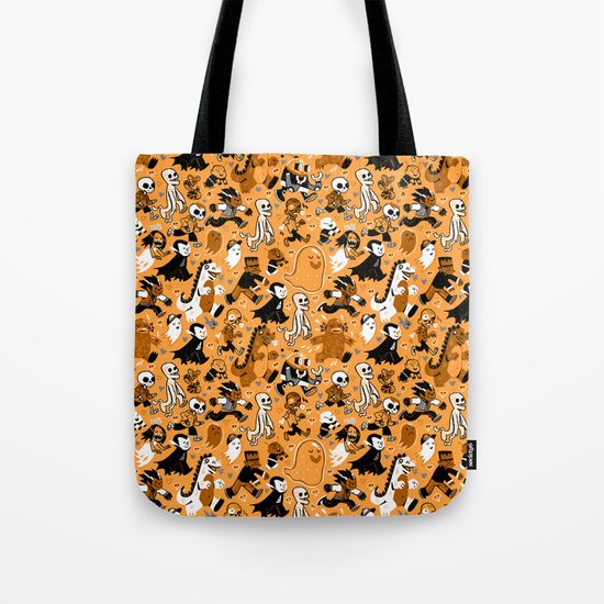 Monster March (Orange) Tote Bag
