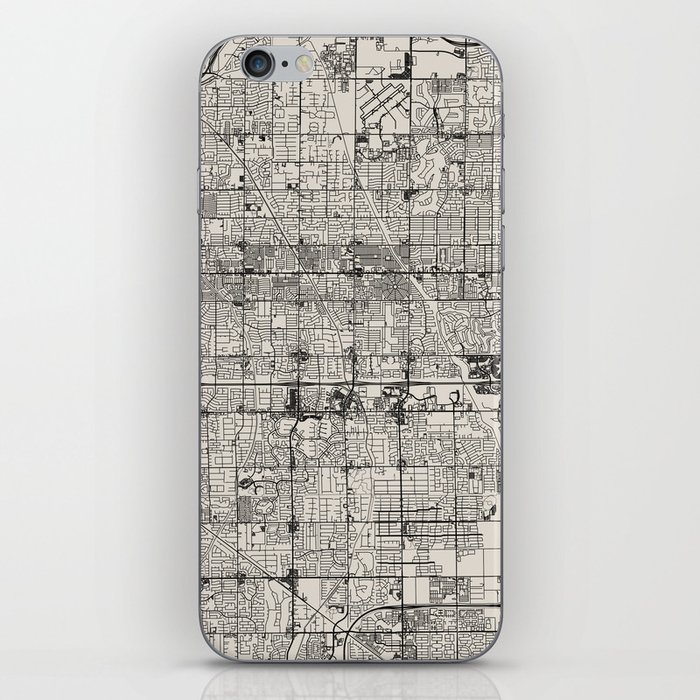 Mesa USA - Black&White City Map iPhone Skin