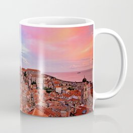Sea Of Reds Coffee Mug | Wall, Photo, Sea, Croatia, Adriatic, Panorama, Dubrovnikoldtown, Landmark, City, Redroofs 