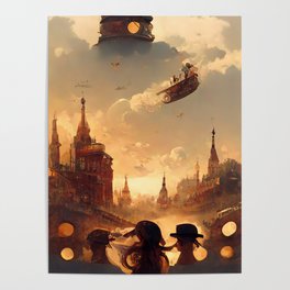 Steampunk Summer Day Poster