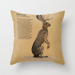 Jackalope Throw Pillow