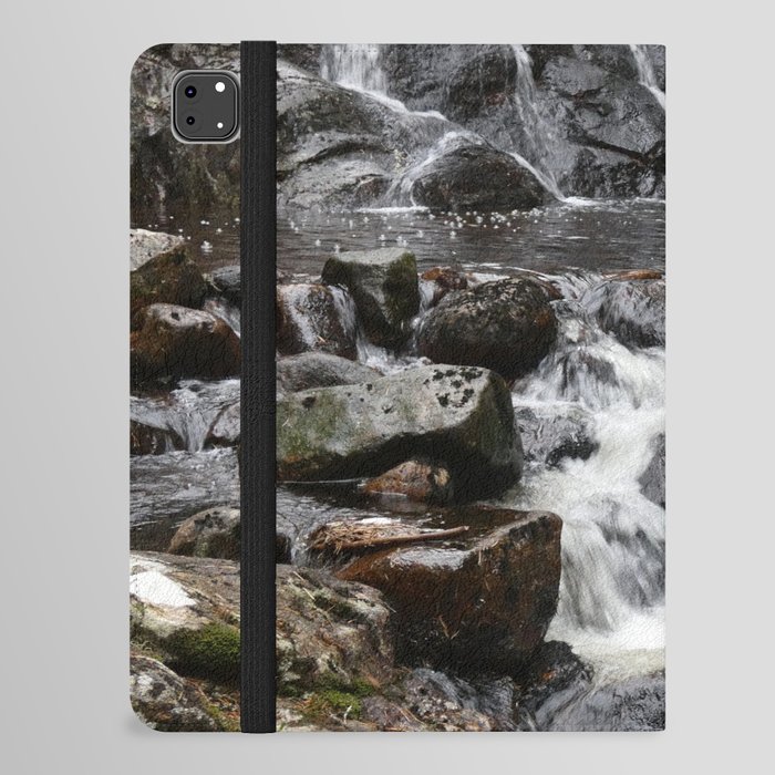 Scottish Highlands Winter Fast Flowing Water iPad Folio Case