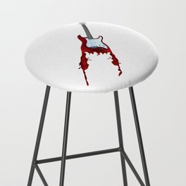 Electric guitar red music rock n roll sound beat band gift idea Bar Stool