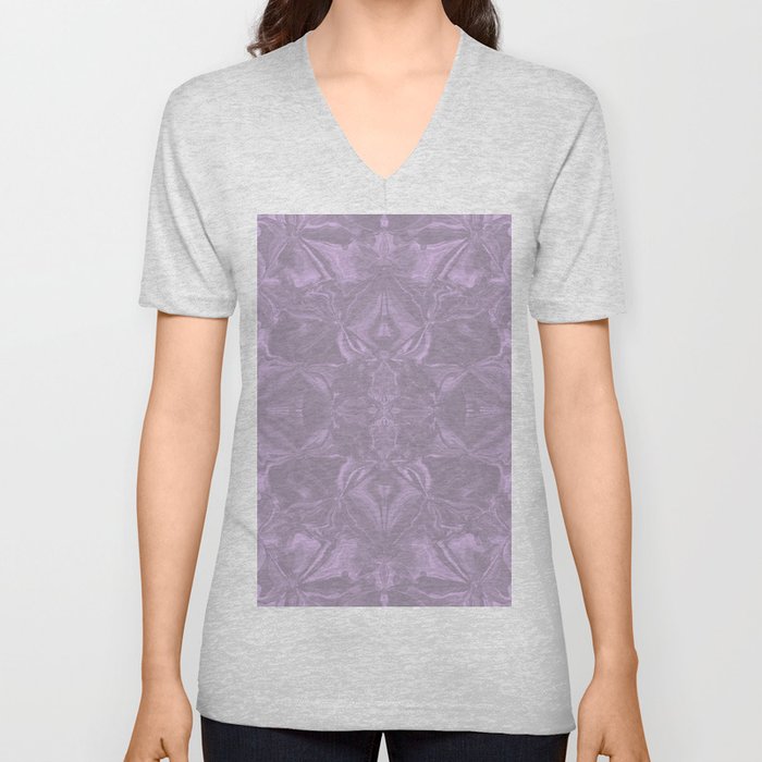 Multidimensional Vintage Lilac  V Neck T Shirt