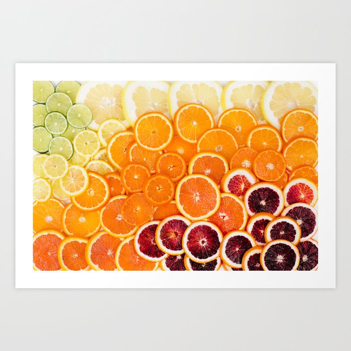 Ombre Citrus Art Print