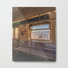 An Early Morning Subway Commute  Metal Print | Newyorkcity, Street, Urban, Subway, Queens, Color, Subwaycar, Digital, Photo, Earlymorning 
