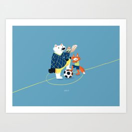 Best soccer friends Art Print