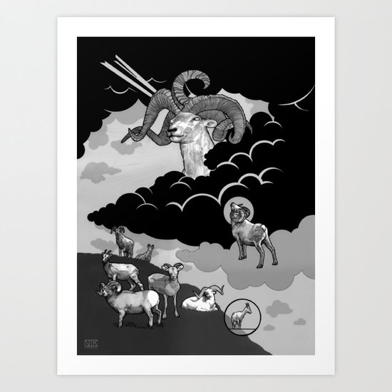 Goat Mountain / The Birth of Light Art Print