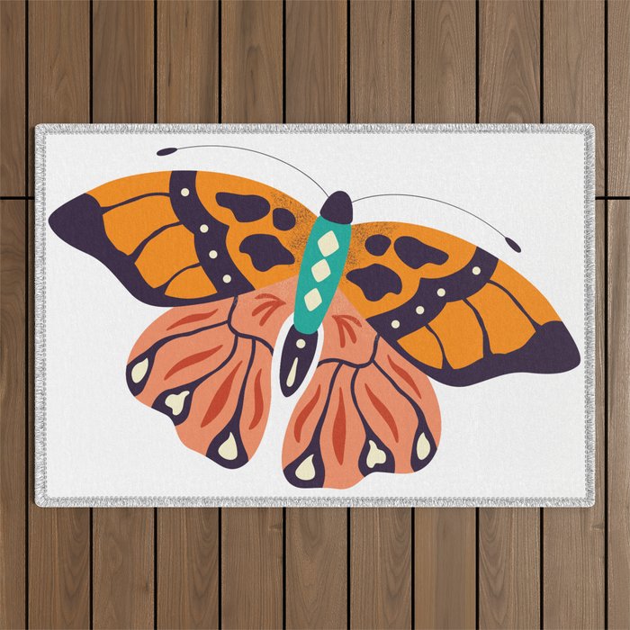 Spring Butterfly 001 Outdoor Rug