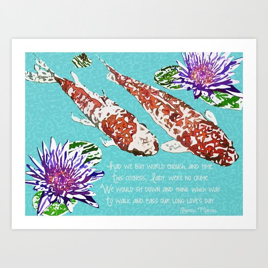 To His Koi Mistress Art Print