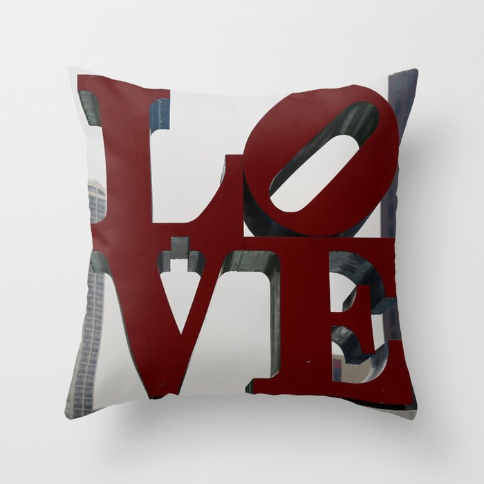 Love Philadelphia Sculpture Throw Pillow by Christine aka stine1
