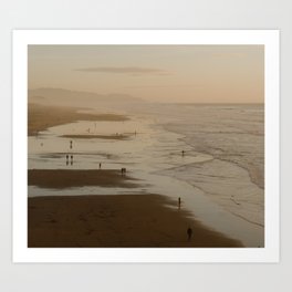 Sunset at Ocean Beach, San Francisco Art Print