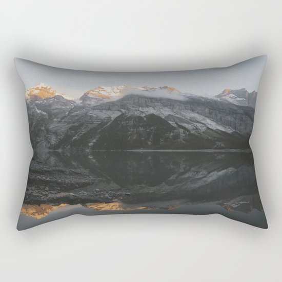 Mirror Mountains - Landscape Photography Rectangular Pillow