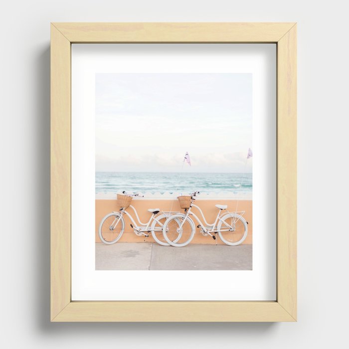 beach cruiser bikes Recessed Framed Print