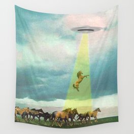 They too love horses (UFO) Wall Tapestry