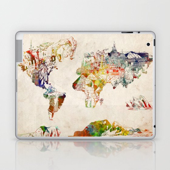 world map Laptop & iPad Skin