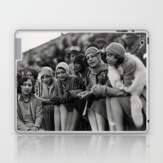 Jazz Age African American 1920's era flappers black and white photograph - art photography Laptop & iPad Skin