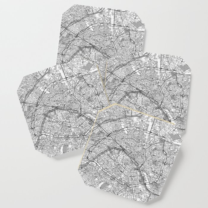 Paris Map Line Coaster
