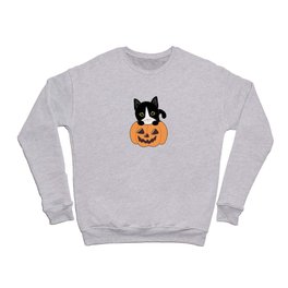 Cat In Pumpkin Sweet Cats Happy Halloween Crewneck Sweatshirt