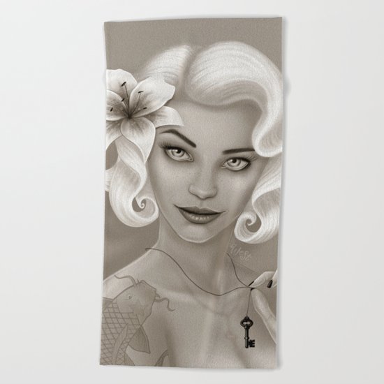 Silent Stargazer Beach Towel